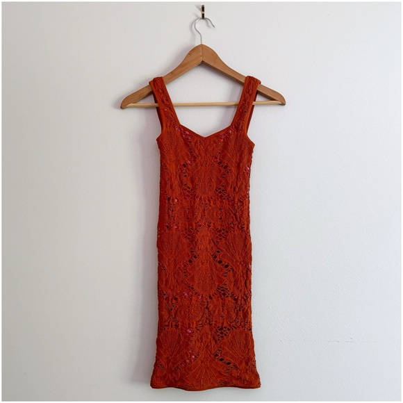 Free People Medallion Crochet Mini Dress XS - Picture 3 of 11